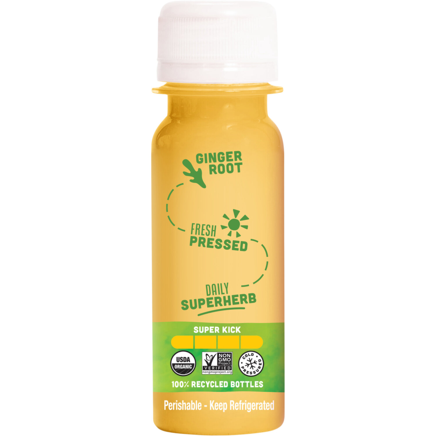 Small wellness shot bottle